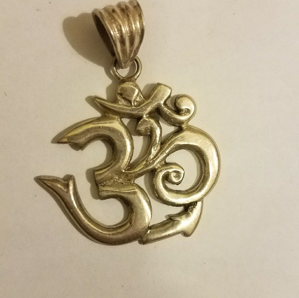 Sterling Silver Om Pendant